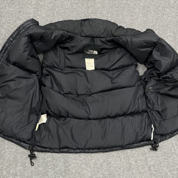 The North Face 700 Goose Down Puffer Vest Black Hideaway Hood Women's Medium - Picture 15 of 16